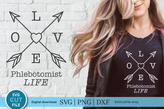 Phlebotomist svg love arrows SVG SVG Cut File 