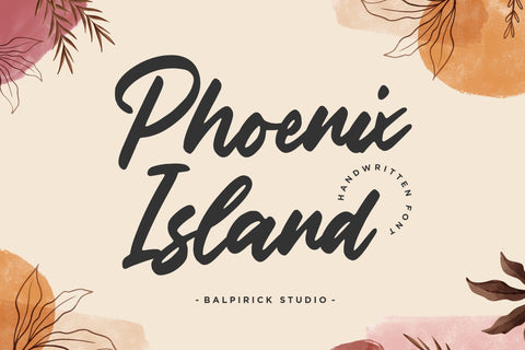 Phoenix Island Handwritten Font Font Balpirick 