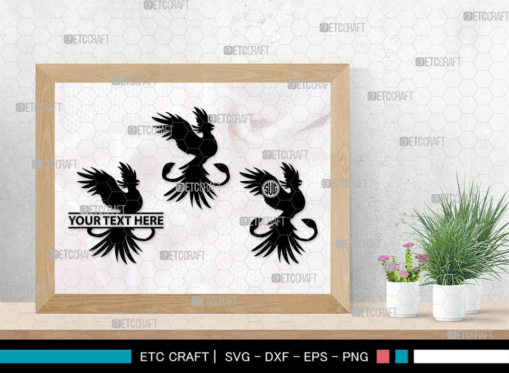 Phoenix Monogram, Phoenix Silhouette, Phoenix SVG, Phoenix Bird Svg ...