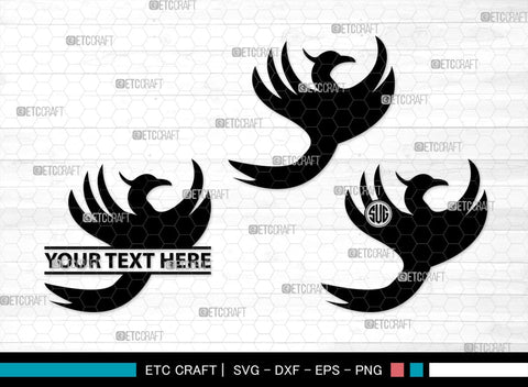 Phoenix Monogram, Phoenix Silhouette, Phoenix SVG, Phoenix Bird Svg, Firebird Svg, Tribal Phoenix Svg, SB00302 SVG ETC Craft 