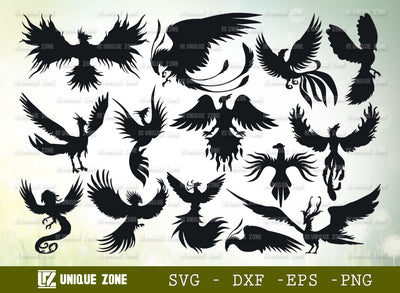 Phoenix SVG Bundle, Bird Svg, Phoenix Wings Svg, Phoenix Rising Svg, Phoenix Bird Svg, Firebird Svg, Tribal Phoenix Svg, Phoenix Silhouette SVG Unique Zone 