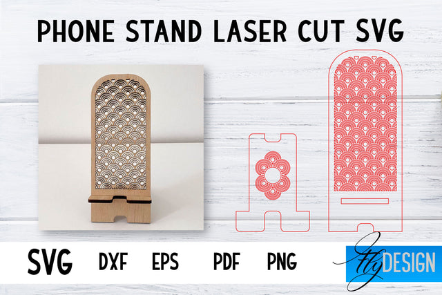 Phone Stand Laser Cut SVG | Cell Phone Stand SVG SVG Fly Design 