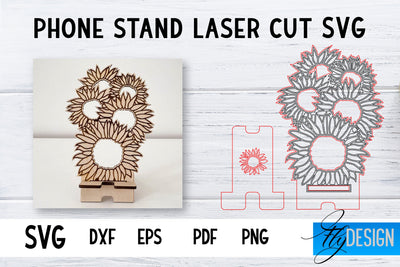 Phone Stand Laser Cut SVG | Cell Phone Stand SVG SVG Fly Design 
