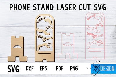 Phone Stand Laser Cut SVG | Cell Phone Stand SVG SVG Fly Design 