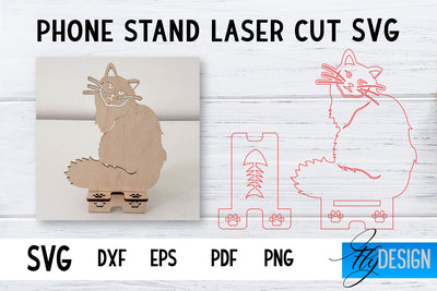 Phone Stand Laser Cut SVG | Cell Phone Stand SVG SVG Fly Design 