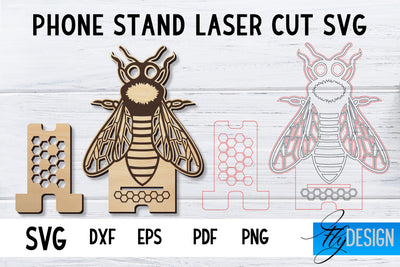 Phone Stand Laser Cut SVG | Cell Phone Stand SVG SVG Fly Design 