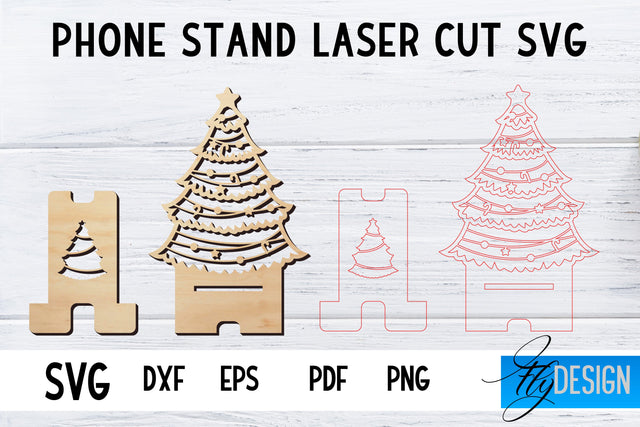 Phone Stand Laser Cut SVG | Cell Phone Stand SVG SVG Fly Design 