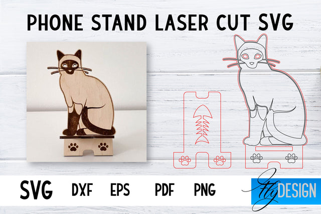Phone Stand Laser Cut SVG | Cell Phone Stand SVG SVG Fly Design 