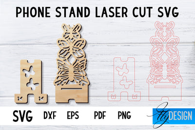 Phone Stand Laser Cut SVG | Cell Phone Stand SVG SVG Fly Design 