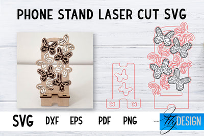Phone Stand Laser Cut SVG | Cell Phone Stand SVG SVG Fly Design 