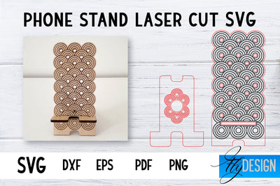 Phone Stand Laser Cut SVG | Cell Phone Stand SVG SVG Fly Design 