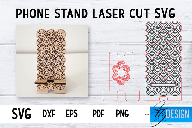 Phone Stand Laser Cut SVG | Cell Phone Stand SVG SVG Fly Design 