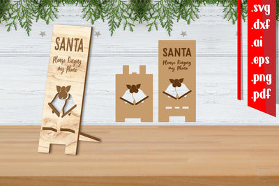 Phone Stand Laser Cutting file|Christmas Edition SVG zafrans studio 