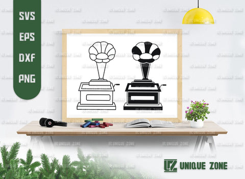 Phonograph SVG Bundle, Gramophone Svg, Horn Speaker Svg, Record Player Svg, Audio Svg, Retro Record Player Svg, Retro Gramophone Svg, SVG Unique Zone 