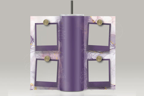 Photo Collage Tumbler Png, Add Your Own Text, Marble Gold Texture Photo Tumbler Wrap , 20 oz Skinny Sublimation Wrap Design Digital Download Sublimation Syre Digital Creations 