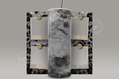Photo Collage Tumbler Png, Add Your Own Text, Marble Gold Texture Photo Tumbler Wrap , 20oz Skinny Sublimation Wrap Design, Digital Download Sublimation Syre Digital Creations 