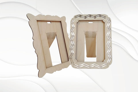 Photo Frame 2 pattern, laser cutting design. Laser cut file. SVG VectorBY 