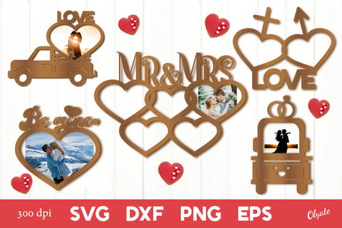 Photo Frame Bundle SVG. Family, Wedding Photo Frame SVG. SVG Olga Terlyanskaya 
