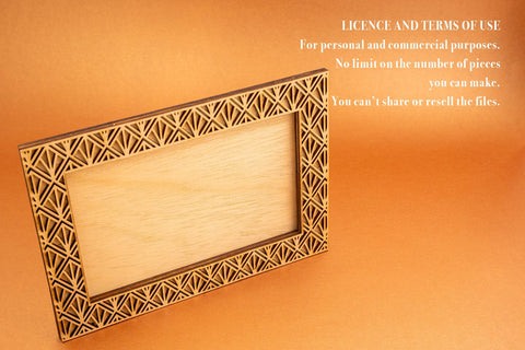 Photo Frame Deco Vector File for Laser Cut. SVG MaramadeLaser 