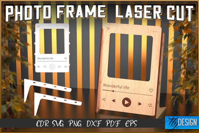Photo Frame Laser Cut SVG | Photo Frame SVG Design | CNC Files SVG Fly Design 