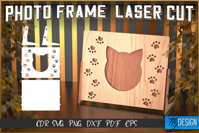 Photo Frame Laser Cut SVG | Photo Frame SVG Design | CNC Files SVG Fly Design 