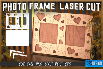 Photo Frame Laser Cut SVG | Photo Frame SVG Design | CNC Files SVG Fly Design 