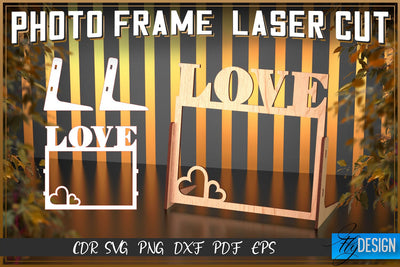 Photo Frame Laser Cut SVG | Photo Frame SVG Design | CNC Files SVG Fly Design 