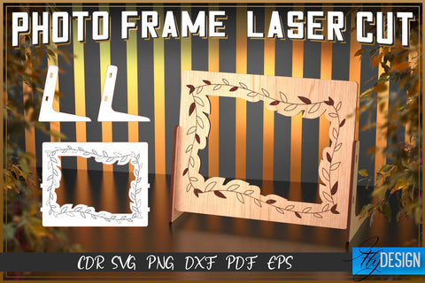 Photo Frame Laser Cut SVG | Photo Frame SVG Design | CNC Files SVG Fly Design 