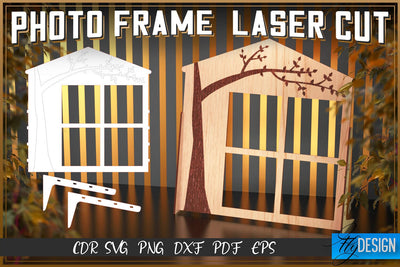 Photo Frame Laser Cut SVG | Photo Frame SVG Design | CNC Files SVG Fly Design 