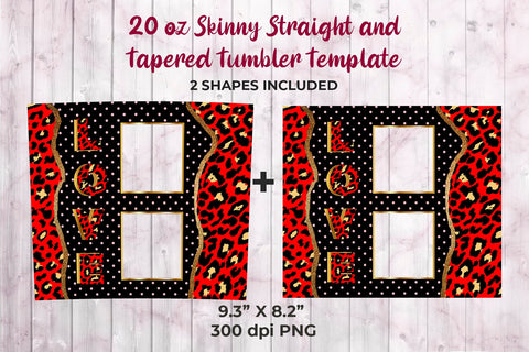 Photo Frame Love Pink Points 20 oz Skinny Tumbler Wrap Sublimation Design Sublimation Sublimatiz Designs 
