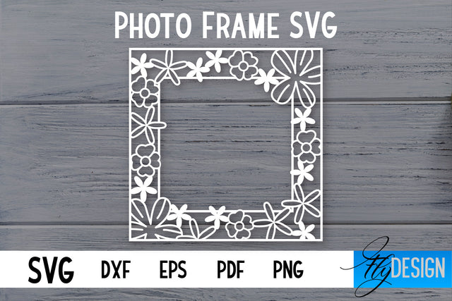 Photo Frame SVG | Lace Photo Frame SVG | Paper Cut SVG SVG Fly Design 