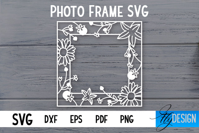 Photo Frame SVG | Lace Photo Frame SVG | Paper Cut SVG SVG Fly Design 