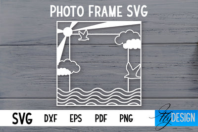 Photo Frame SVG | Lace Photo Frame SVG | Paper Cut SVG SVG Fly Design 