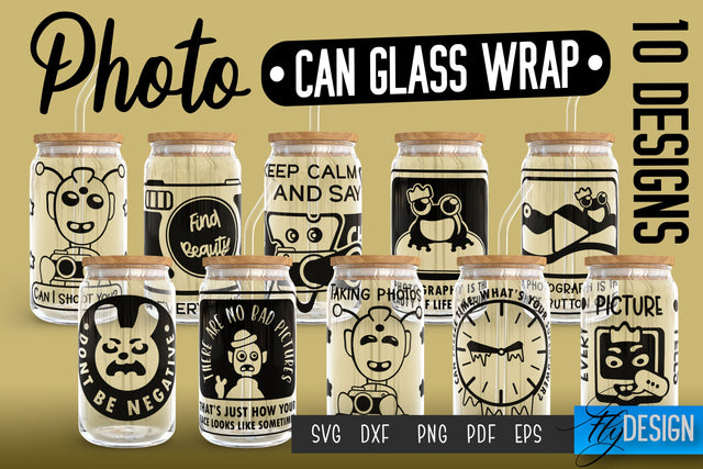 Photo Glass Can Wrap SVG | Camera Quotes SVG Fly Design 