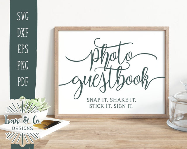 Photo Guestbook SVG Files | Wedding Sign Svg | Wedding Guestbook Sign Svg | Cricut | Silhouette | Commercial Use | Digital Cut Files (988725830) SVG Ivan & Co. Designs 