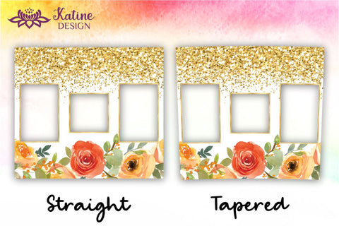 Photo Tumbler, Photo Tumbler Sublimation Template, Photo Tumbler Sublimation, Flower Tumbler, Floral Tumbler, Watercolor Tumbler, Gold Glitter, Wrap Design Sublimation Bundle for 20 Oz Skinny Tumbler PNG Sublimation KatineDesign 