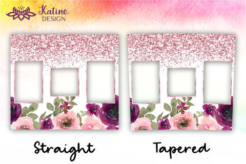 Photo Tumbler, Photo Tumbler Sublimation Template, Photo Tumbler Sublimation, Flower Tumbler, Floral Tumbler, Watercolor Tumbler, Rose Gold Glitter, Wrap Design Sublimation Bundle for 20 Oz Skinny Tumbler PNG Sublimation KatineDesign 