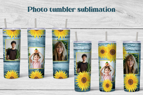 Photo tumbler sunflower | Photo frame sublimation Sublimation Svetana Studio 