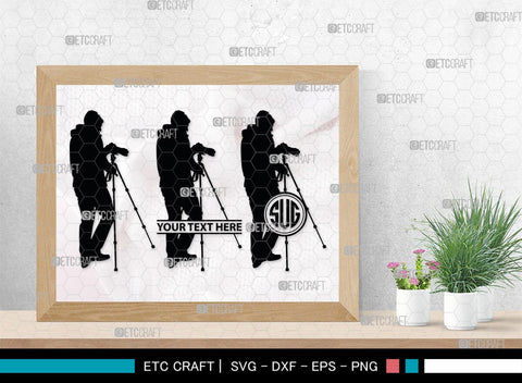 Photographer Monogram, Photographer Silhouette, Photographer SVG, Photographer Man Svg, Photography Svg, Camera Svg, SB00393 SVG ETC Craft 