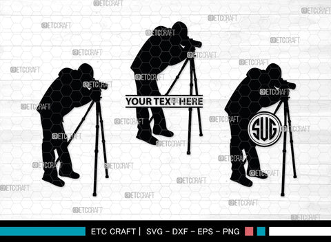 Photographer Monogram, Photographer Silhouette, Photographer SVG, Photographer Man Svg, Photography Svg, Camera Svg, SB00393 SVG ETC Craft 