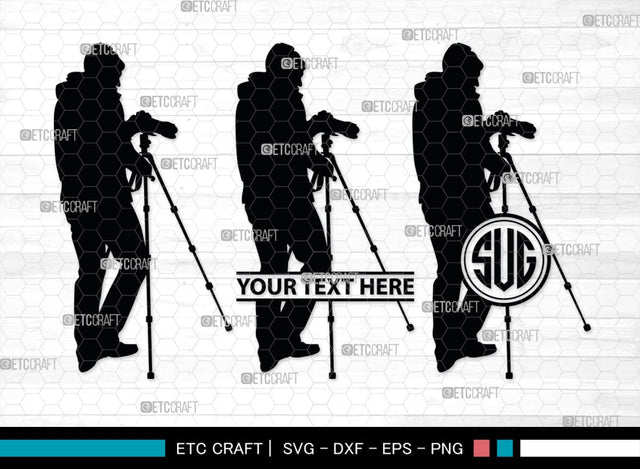 Photographer Monogram, Photographer Silhouette, Photographer SVG, Photographer Man Svg, Photography Svg, Camera Svg, SB00393 SVG ETC Craft 
