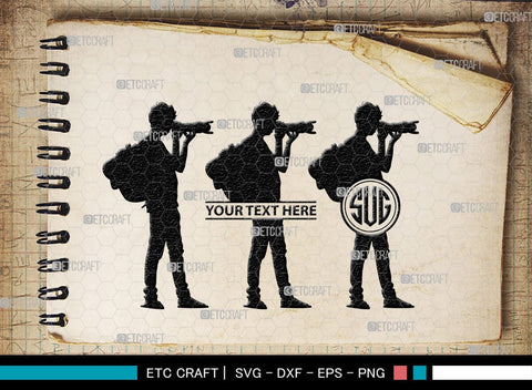 Photographer Monogram, Photographer Silhouette, Photographer SVG, Photographer Man Svg, Photography Svg, Camera Svg, SB00393 SVG ETC Craft 