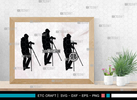 Photographer Monogram, Photographer Silhouette, Photographer SVG, Photographer Man Svg, Photography Svg, Camera Svg, SB00393 SVG ETC Craft 