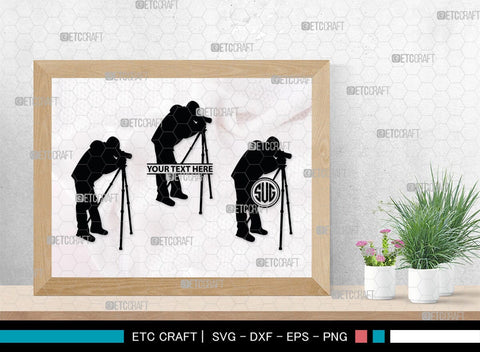 Photographer Monogram, Photographer Silhouette, Photographer SVG, Photographer Man Svg, Photography Svg, Camera Svg, SB00393 SVG ETC Craft 