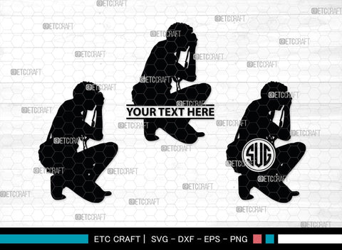 Photographer Monogram, Photographer Silhouette, Photographer SVG, Photographer Man Svg, Photography Svg, Camera Svg, SB00393 SVG ETC Craft 