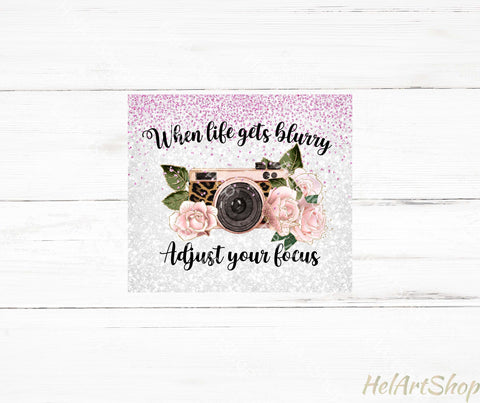 Photography PNG | Floral Camera Sublimation Tumbler Sublimation _HelArtShop_ 