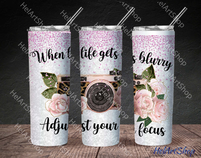 Photography PNG | Floral Camera Sublimation Tumbler Sublimation _HelArtShop_ 
