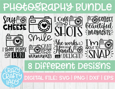Photography SVG Cut File Bundle SVG Crazy Crafty Lady Co. 