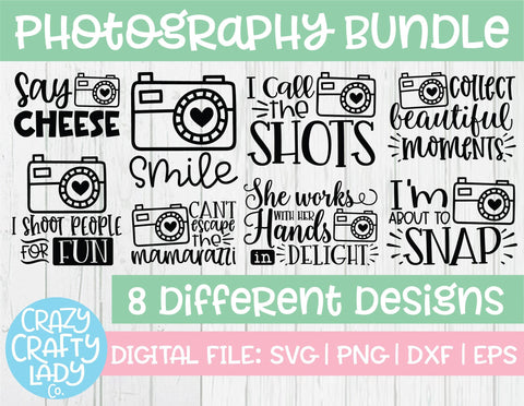 Photography SVG Cut File Bundle SVG Crazy Crafty Lady Co. 