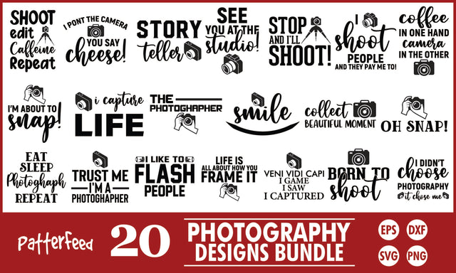 Photography SVG Designs Bundle SVG PatternFeed8 